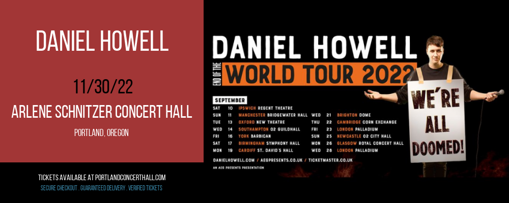 Daniel Howell at Arlene Schnitzer Concert Hall tickets Daniel Howell at Arlene Schnitzer Concert Hall
