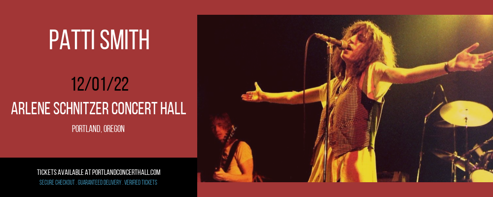 Patti Smith at Arlene Schnitzer Concert Hall