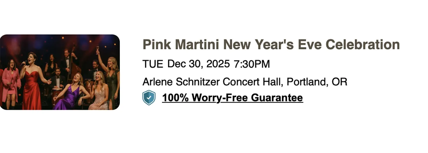 Pink Martini New Year’s Eve Celebration